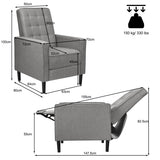 NNECW Ergonomic Armchair with Footrest for Bedroom & Office