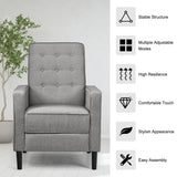 NNECW Ergonomic Armchair with Footrest for Bedroom & Office