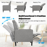 NNECW Ergonomic Armchair with Footrest for Bedroom & Office