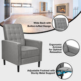 NNECW Ergonomic Armchair with Footrest for Bedroom & Office