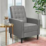 NNECW Ergonomic Armchair with Footrest for Bedroom & Office
