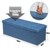 NNECW Fabric Folding Storage Ottoman with Divider for Entryway