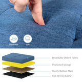 NNECW Fabric Folding Storage Ottoman with Divider for Entryway