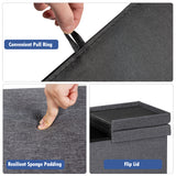 NNECW Storage Ottoman with Removable Lid for Bedroom & Entrance Dark Grey