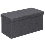 NNECW Storage Ottoman with Removable Lid for Bedroom & Entrance Dark Grey