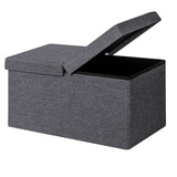 NNECW Storage Ottoman with Removable Lid for Bedroom & Entrance Dark Grey