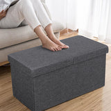 NNECW Storage Ottoman with Removable Lid for Bedroom & Entrance Dark Grey