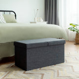 NNECW Storage Ottoman with Removable Lid for Bedroom & Entrance Dark Grey