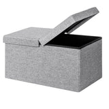 NNECW Storage Ottoman with Removable Lid for Bedroom & Entrance Light Grey