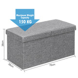 NNECW Storage Ottoman with Removable Lid for Bedroom & Entrance Light Grey