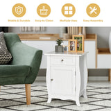 NNECW Accent Table with Single-Door Cabinet and Drawer