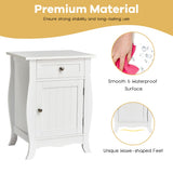 NNECW Accent Table with Single-Door Cabinet and Drawer