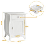 NNECW Accent Table with Single-Door Cabinet and Drawer