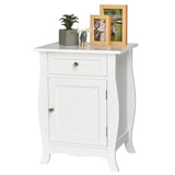NNECW Accent Table with Single-Door Cabinet and Drawer