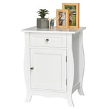 NNECW Accent Table with Single-Door Cabinet and Drawer