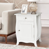 NNECW Accent Table with Single-Door Cabinet and Drawer