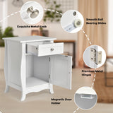 NNECW Accent Table with Single-Door Cabinet and Drawer