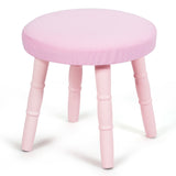 NNECW Vanity Makeup Table Set with Real Mirror for Little Girls Pink