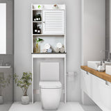 NNECW 4-Tier Bathroom Over-The-Toilet Storage Cabinet with 5-Level Adjustable Shelves
