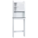 NNECW 4-Tier Bathroom Over-The-Toilet Storage Cabinet with 5-Level Adjustable Shelves