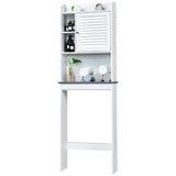 NNECW 4-Tier Bathroom Over-The-Toilet Storage Cabinet with 5-Level Adjustable Shelves