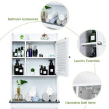 NNECW 4-Tier Bathroom Over-The-Toilet Storage Cabinet with 5-Level Adjustable Shelves