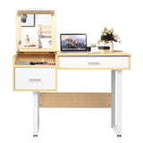 NNECW Vanity Table with Flip Top Mirror and 2 Drawers for Bedroom