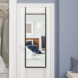 NNECW Full length Mirror with Height Adjusting Hanging Hooks for Bedroom Brown