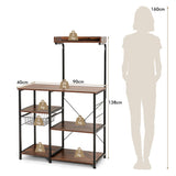 NNECW Freestanding 5-tier Microwave Oven Stand with Storage for Dining Room/Kitchen