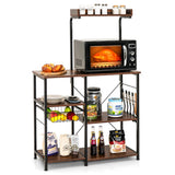 NNECW Freestanding 5-tier Microwave Oven Stand with Storage for Dining Room/Kitchen