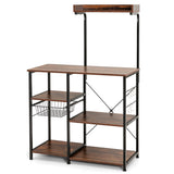 NNECW Freestanding 5-tier Microwave Oven Stand with Storage for Dining Room/Kitchen