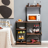 NNECW Freestanding 5-tier Microwave Oven Stand with Storage for Dining Room/Kitchen
