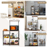 NNECW Freestanding 5-tier Microwave Oven Stand with Storage for Dining Room/Kitchen