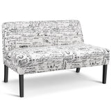 NNECW Modern Sofa Chair Couch with Black Finish for Living Room