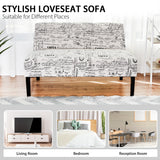 NNECW Modern Sofa Chair Couch with Black Finish for Living Room