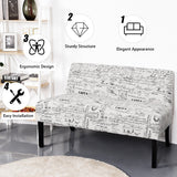 NNECW Modern Sofa Chair Couch with Black Finish for Living Room