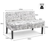 NNECW Modern Sofa Chair Couch with Black Finish for Living Room