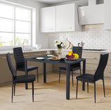 NNECW Modern 5 Piece Dining Table and Chairs Set for 4 Person