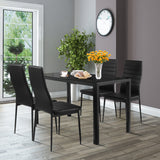 NNECW Modern 5 Piece Dining Table and Chairs Set for 4 Person