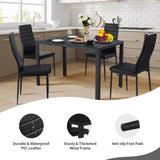 NNECW Modern 5 Piece Dining Table and Chairs Set for 4 Person