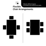 NNECW Modern 5 Piece Dining Table and Chairs Set for 4 Person