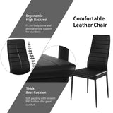 NNECW Modern 5 Piece Dining Table and Chairs Set for 4 Person