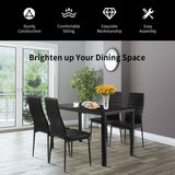 NNECW Modern 5 Piece Dining Table and Chairs Set for 4 Person