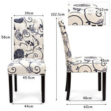 NNECW Set of 2 Tufted Dining Chair with Rubber Wooden Leg
