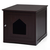 NNECW Cat Hidden Litter Enclosure Box-Brown