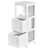 NNECW Freestanding Bathroom Floor Cabinet with 2 Removable Drawers