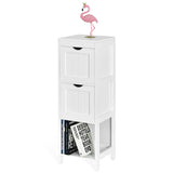 NNECW Freestanding Bathroom Floor Cabinet with 2 Removable Drawers