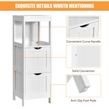 NNECW Freestanding Bathroom Floor Cabinet with 2 Removable Drawers