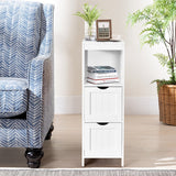 NNECW Freestanding Bathroom Floor Cabinet with 2 Removable Drawers