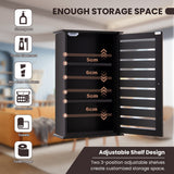 NNECW Wall-Mounted Wooden Storage Cabinet for Bathroom-Coffee